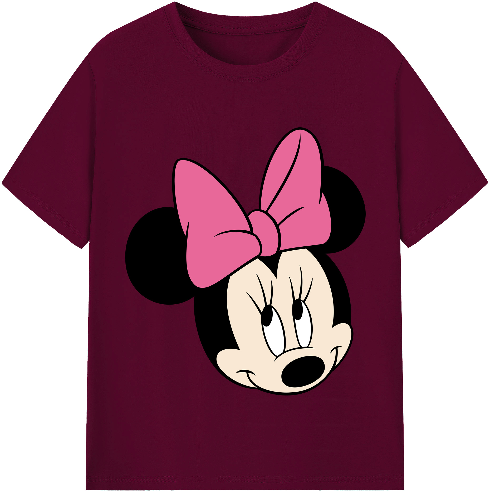 （画像用） ミッキーマウス Mickey Mouse レディースカジュアルプリントTシャツ（綿100％）